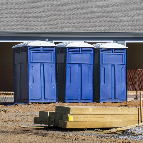 how often are the portable restrooms cleaned and serviced during a rental period in Davenport OK